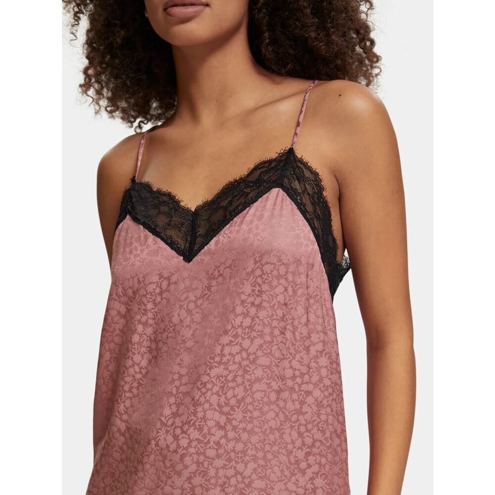 Scotch & Soda NWOT Camisole with Lace Detail Size 34 Weathered Pink Feminine